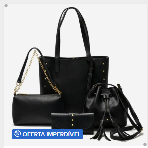 Kit 4 Bolsas Femininas Tiracolo Transversal Para Dia A Dia