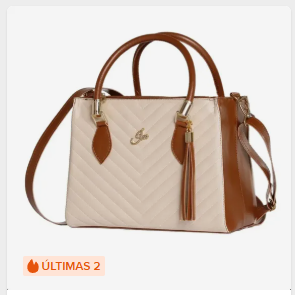 Bolsa Feminina Bicolor Duo Color Lorena Média Bordada Promo
