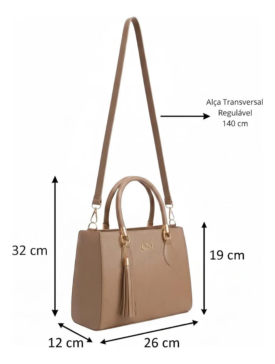 Kit Bolsas Feminina Transversal Média + Tira Colo + Carteira - imagem 9